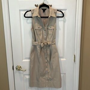 WHBM ~ Sleeveless Utility Dress  ~ worn twice ~ sz 4